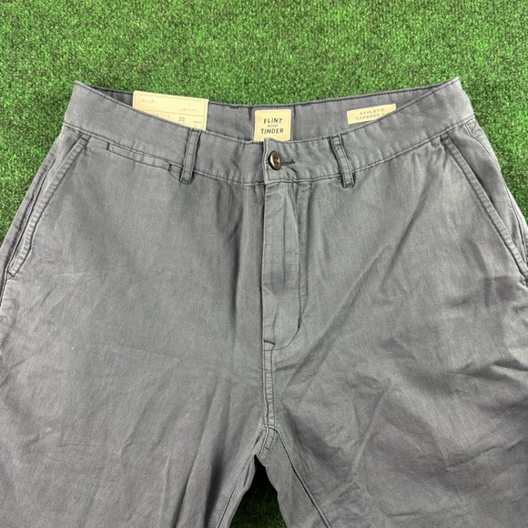 Flint and Tinder Pants Blueish Gray Athletic Tapered Fit Chino Trouser Men 32x32 - Picture 6 of 8